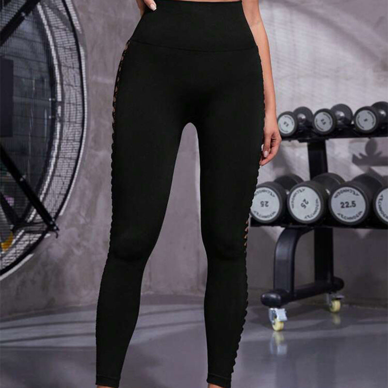 Exclusive High Waist Butt Lift Seamless Leggings ? Tie Dye Yoga Pants for Women ? Coffee ? Size S ? Back View