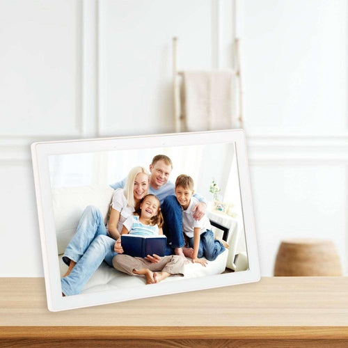 Exclusive 10 Inch Electronic Photo Frame — White — Size 16G — Front View