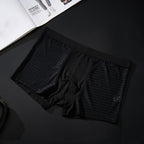 Exclusive Men's Silky Modal Boxer Briefs ? 4-Pack Wide Waistband Underwear ? Color D ? Size XXL ? Side View