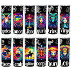 Exclusive 12 Constellation Straight Cup | Zodiac Glass Tumbler — Capricorn — Size 20oz — Side View