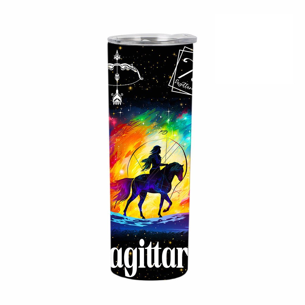 Exclusive 12 Constellation Straight Cup | Zodiac Glass Tumbler — Capricorn — Size 20oz — Lifestyle View