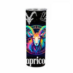 Exclusive 12 Constellation Straight Cup | Zodiac Glass Tumbler — Capricorn — Size 20oz — Top View