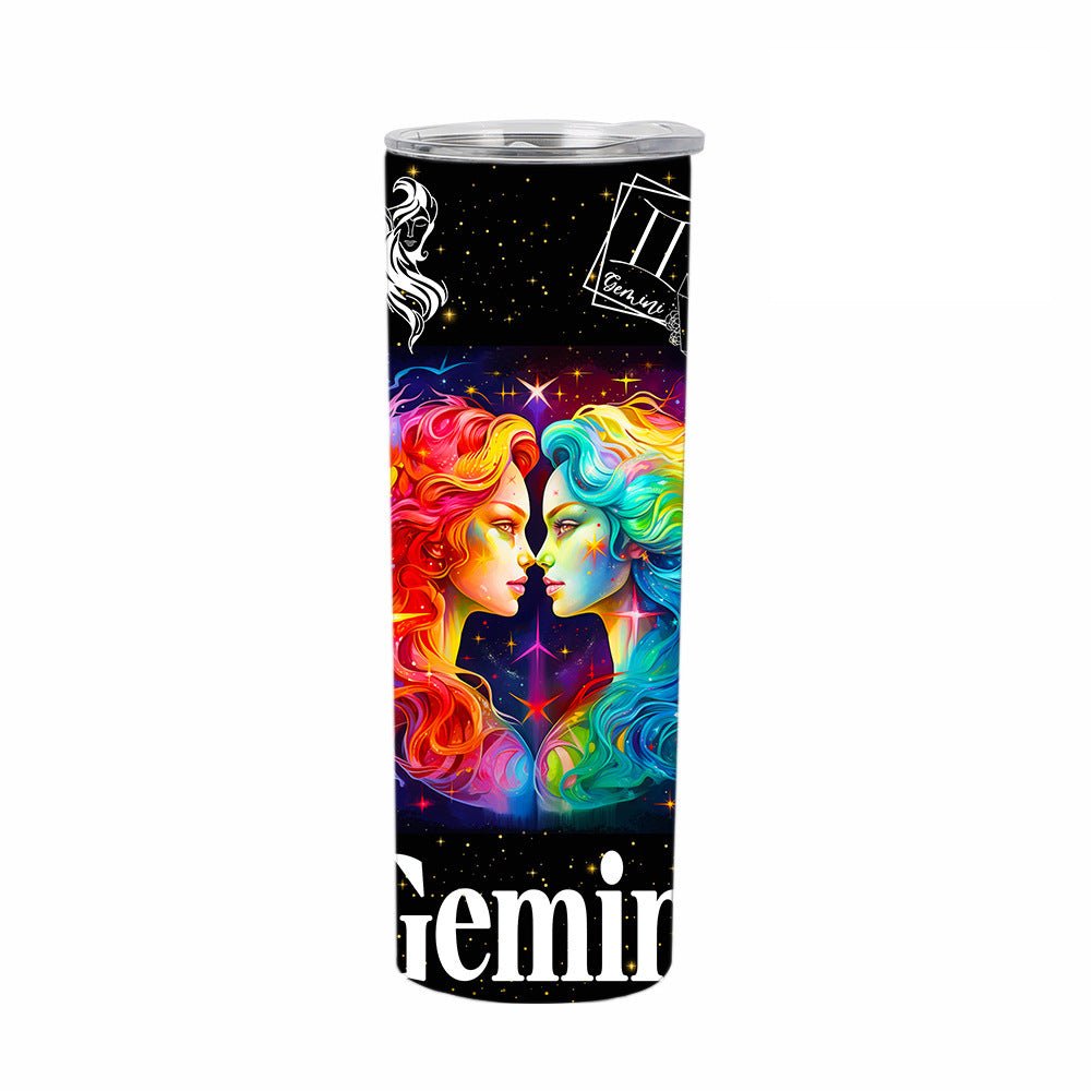 Exclusive 12 Constellation Straight Cup | Zodiac Glass Tumbler — Capricorn — Size 20oz — Detail View
