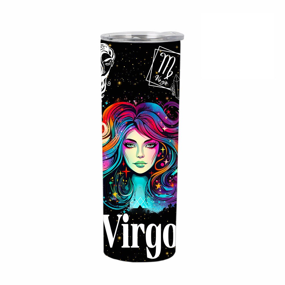 Exclusive 12 Constellation Straight Cup | Zodiac Glass Tumbler — Capricorn — Size 20oz — Alternate View 12