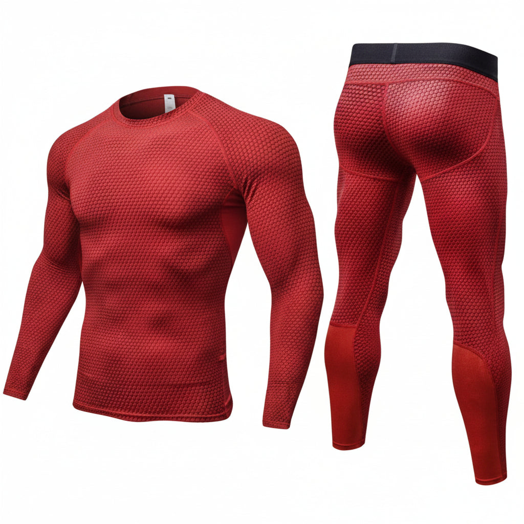 Exclusive Men's Compression Gym Set ? Muscle Fit Athletic Shirt, Shorts & Leggings ? Blue ? Size XL ? Width Long ? Alternate View 17