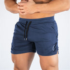 Exclusive Men's Quick-Dry Fitness Bodybuilding Shorts ? Gym Workout Athletic Shorts ? Khaki ? Size 4XL ? Lifestyle View