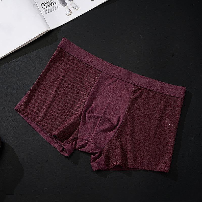 Exclusive Men's Silky Modal Boxer Briefs ? 4-Pack Wide Waistband Underwear ? Color D ? Size XXL ? Alternate View 9