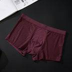 Exclusive Men's Silky Modal Boxer Briefs ? 4-Pack Wide Waistband Underwear ? Color D ? Size XXL ? Alternate View 9