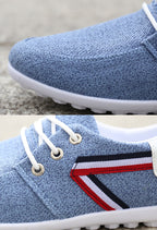 Exclusive Men's Soft-Soled Canvas Shoes ? Old Beijing Slip-On Leisure Loafers ? 39 ? Size Grey ? Detail View