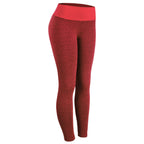Exclusive Women's Plaid Seamless High Waist Leggings ? Breathable Yoga Fitness Gym Pants ? Green ? Size L ? Top View