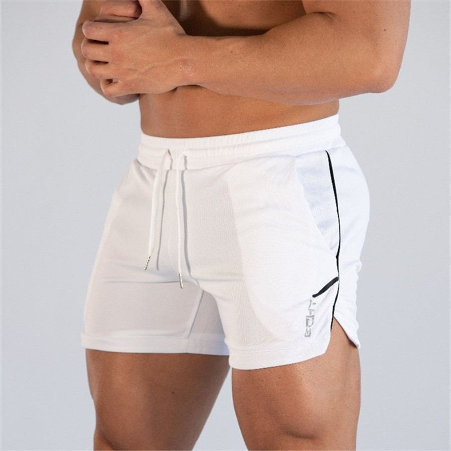 Exclusive Men's Quick-Dry Fitness Bodybuilding Shorts ? Gym Workout Athletic Shorts ? Khaki ? Size 4XL ? Alternate View 7