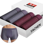 Exclusive Men's Silky Modal Boxer Briefs ? 4-Pack Wide Waistband Underwear ? Color D ? Size XXL ? Detail View