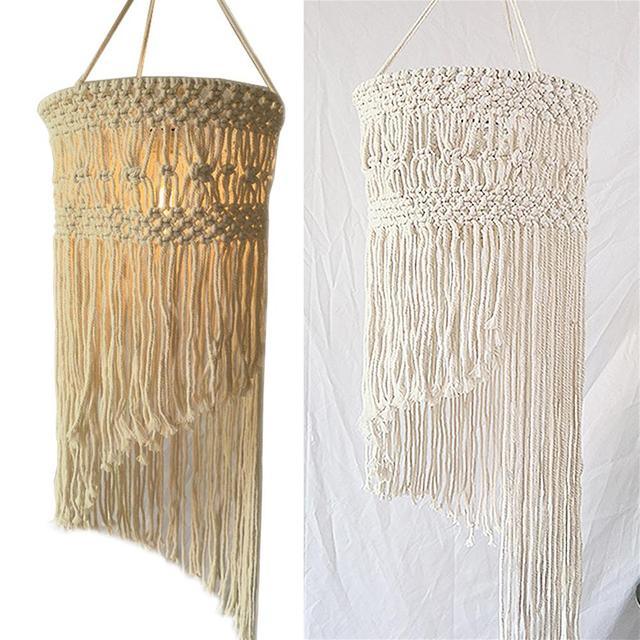 Exclusive 1Pc Handknitted Lampshade Macrame — A — Detail View