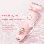 Exclusive 2 In 1 Hair Removal Epilator USB Rechargeable — Blue — Size USB — Top View