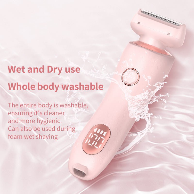 Exclusive 2 In 1 Hair Removal Epilator USB Rechargeable — Blue — Size USB — Top View