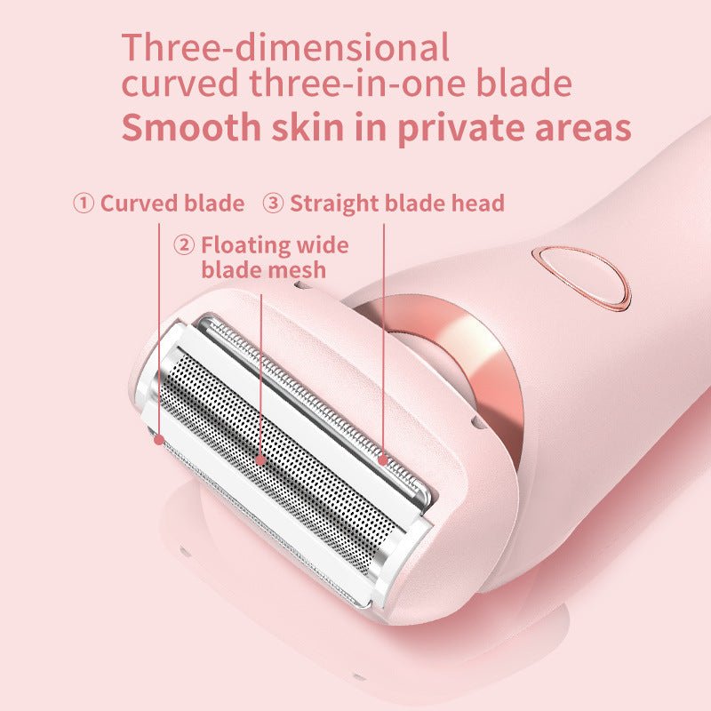 Exclusive 2 In 1 Hair Removal Epilator USB Rechargeable — Blue — Size USB — Detail View