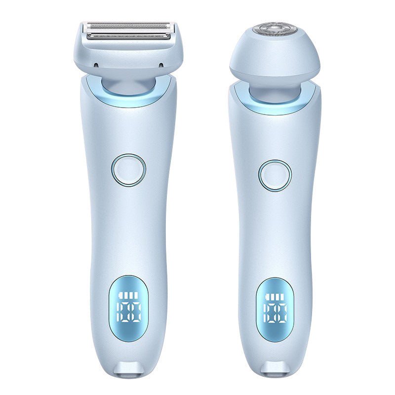 Exclusive 2 In 1 Hair Removal Epilator USB Rechargeable — Blue — Size USB — Lifestyle View