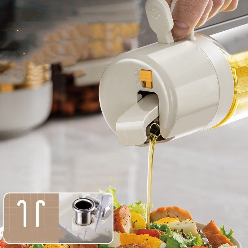 Exclusive 2 In 1 Oil Sprayer Bottle — 550ml Warm Gray — Size 1PC — Detail View