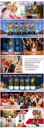 Exclusive 2-in-1 Rose LED Light & Bluetooth Speaker — Black Base Red Flower — Alternate View 20