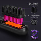 Exclusive 2 In 1 Straight Hair Comb | Heated Flat Iron Brush — LCD Black English — Lifestyle View