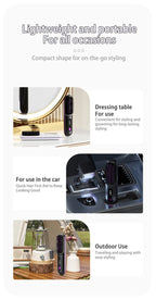Exclusive 2 In 1 Straight Hair Comb | Heated Flat Iron Brush — LCD Black English — Alternate View 16