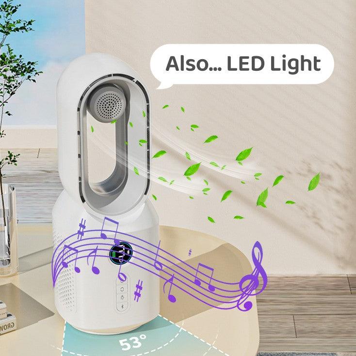 Exclusive Bladeless Fan | Portable & Quiet — Bluetooth — Size USB — Front View