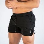 Exclusive Men's Quick-Dry Fitness Bodybuilding Shorts ? Gym Workout Athletic Shorts ? Khaki ? Size 4XL ? Front View