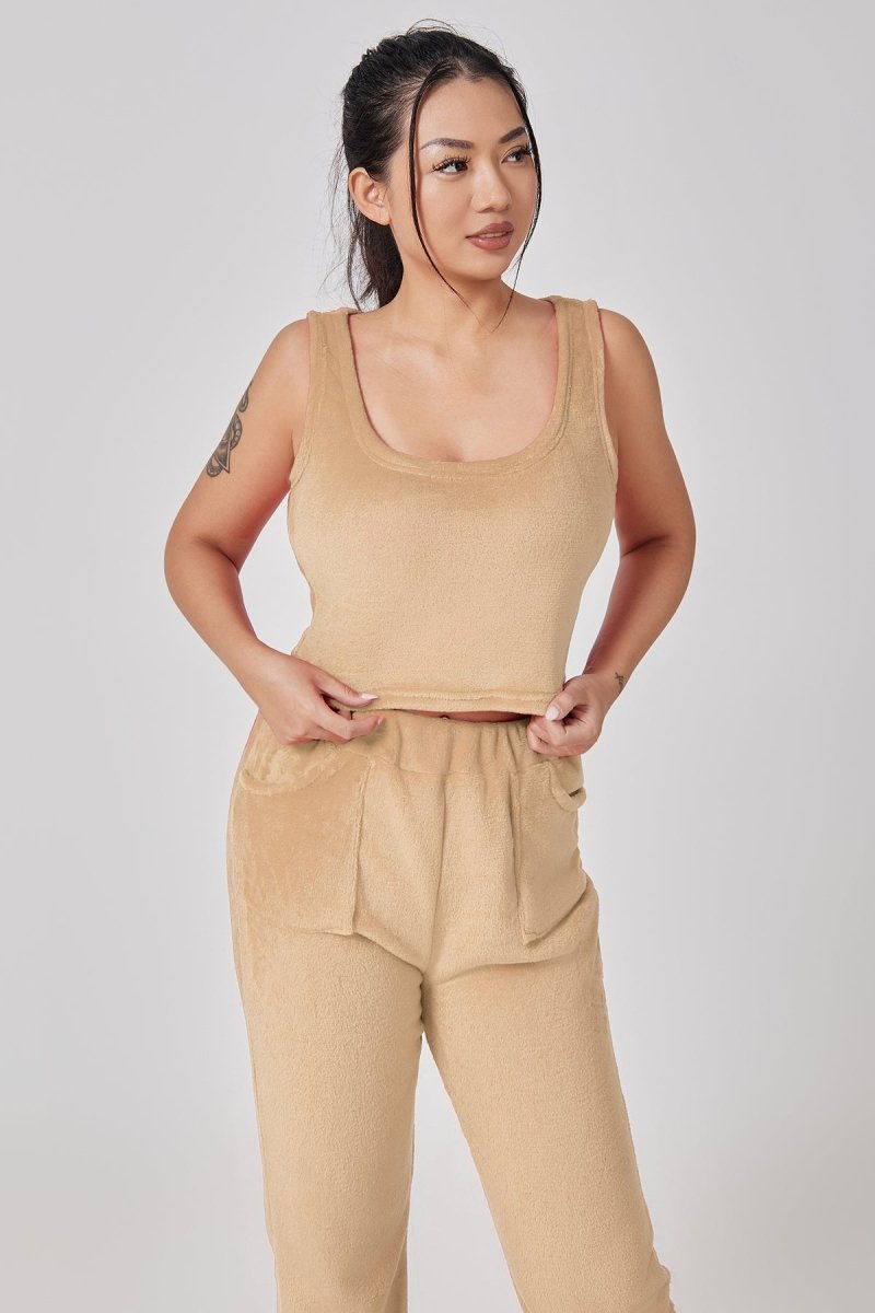 Exclusive 3 Piece Lounge Set — Camel — Size M — Alternate View 14