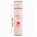 Exclusive Stainless Steel Double-layer Intelligent Display Temperature Cup — Pink — Size 500ml — Detail View