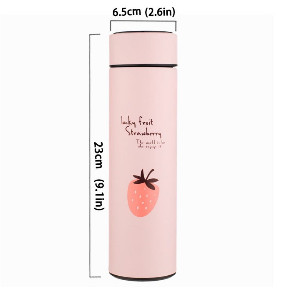 Exclusive Stainless Steel Double-layer Intelligent Display Temperature Cup — Pink — Size 500ml — Lifestyle View