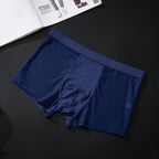 Exclusive Men's Silky Modal Boxer Briefs ? 4-Pack Wide Waistband Underwear ? Color D ? Size XXL ? Back View