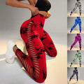 Exclusive High Waist Butt Lift Seamless Leggings ? Tie Dye Yoga Pants for Women ? Coffee ? Size S ? Front View