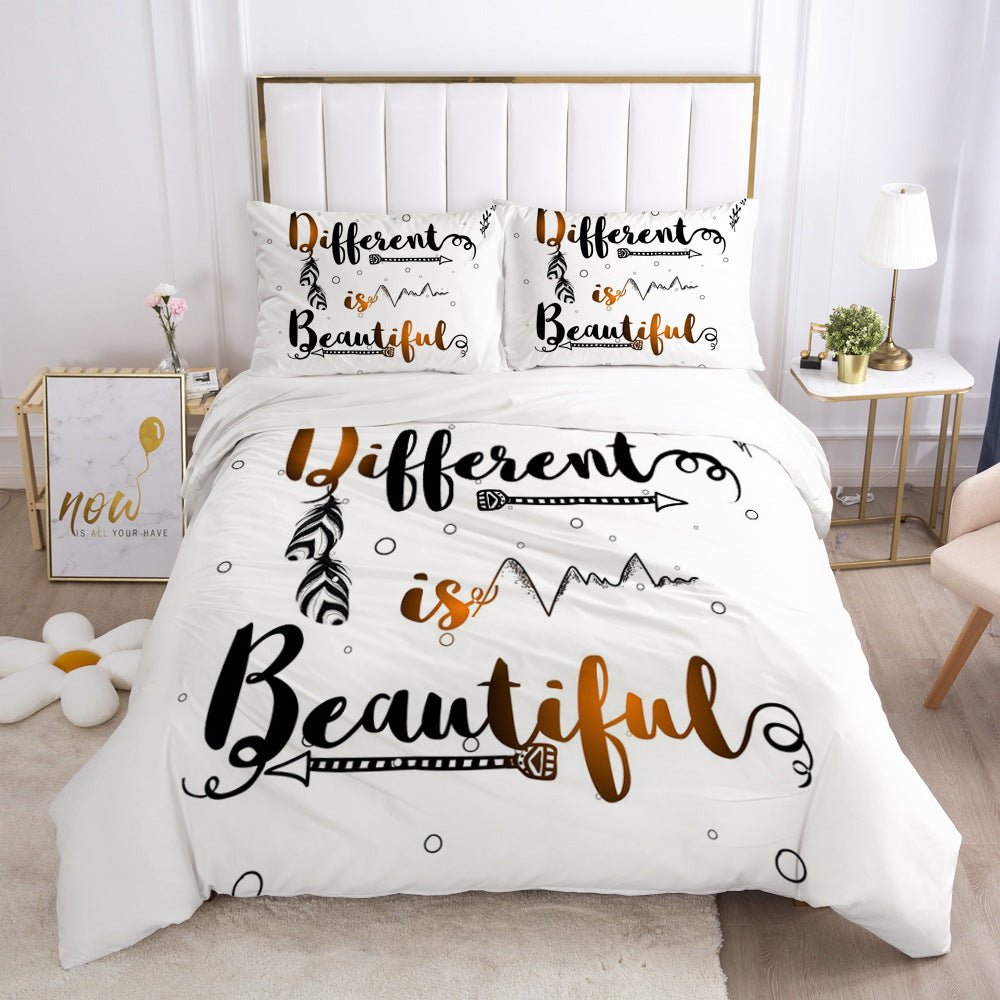 Exclusive 3D Digital Bedding Set | Bold Style & Cozy Comfort — A — Size Au Double 3pcs180x210 — Top View