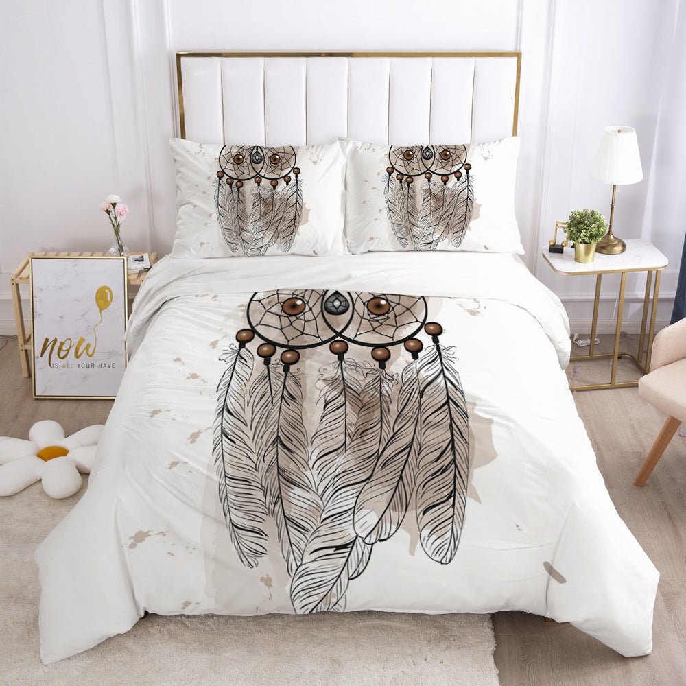 Exclusive 3D Digital Bedding Set | Bold Style & Cozy Comfort — A — Size Au Double 3pcs180x210 — Side View