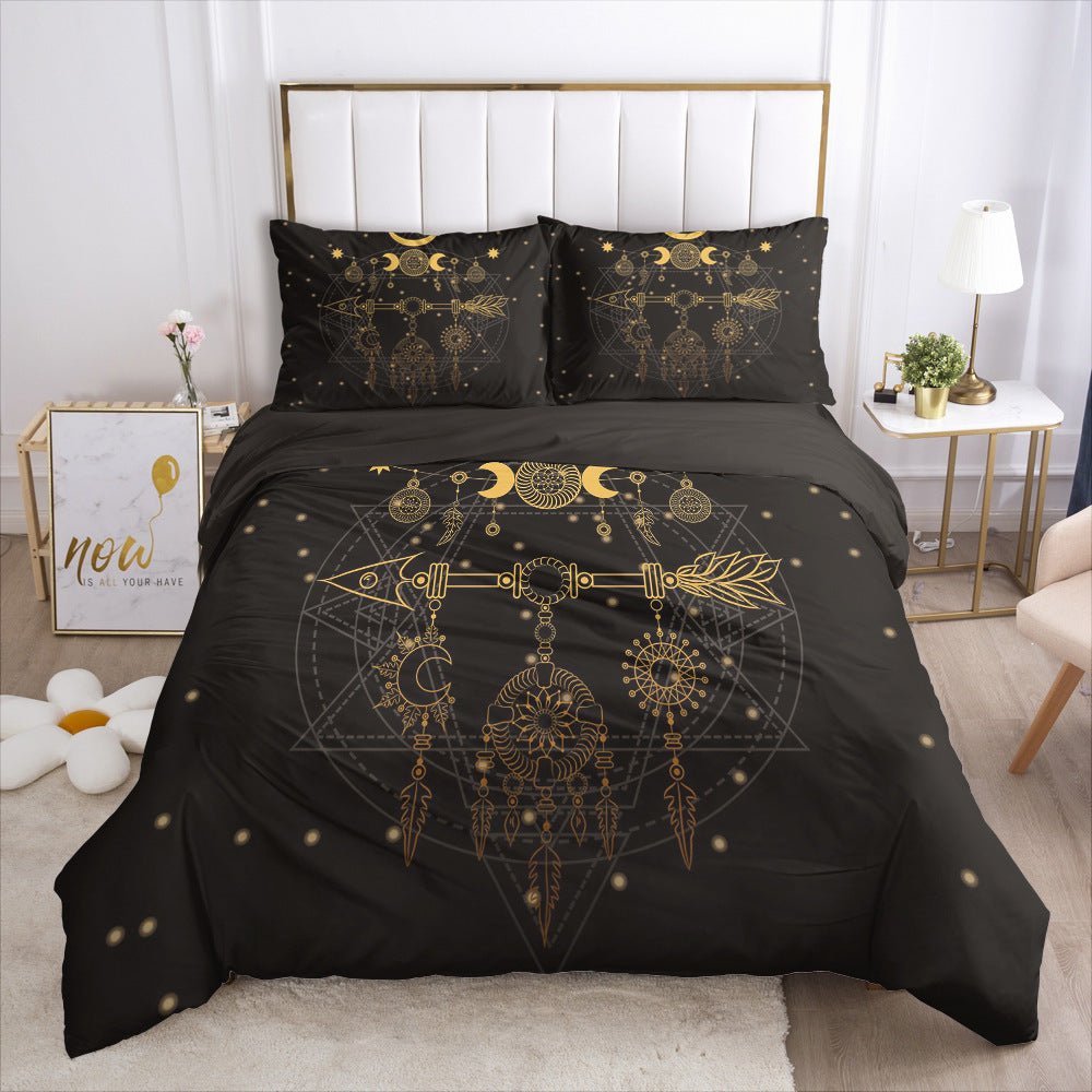 Exclusive 3D Digital Bedding Set | Bold Style & Cozy Comfort — A — Size Au Double 3pcs180x210 — Front View