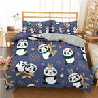 Exclusive 3D Digital Printing Cartoon Bedding — Dinosaur — Size 135x200cm — Top View
