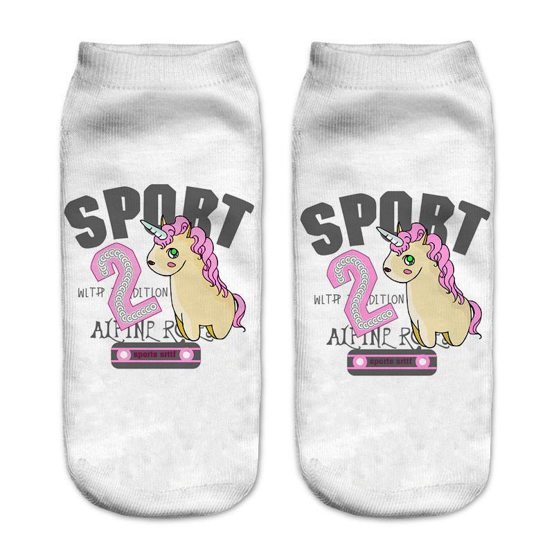 Exclusive 3D Digital Printing Socks | Vibrant & Comfortable — 1style — Side View