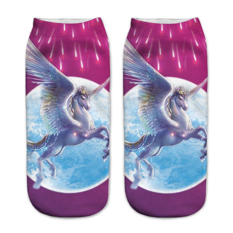 Exclusive 3D Digital Printing Socks | Vibrant & Comfortable — 1style — Top View