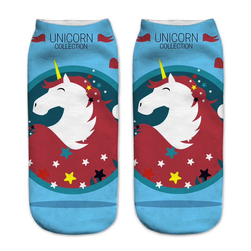 Exclusive 3D Digital Printing Socks | Vibrant & Comfortable — 1style — Back View
