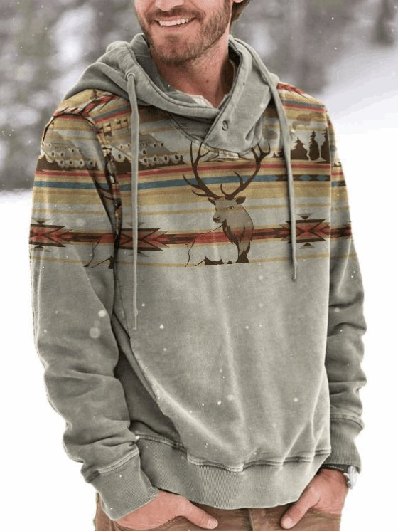 Exclusive 3D Hoodie Casual Men's Sweatshirt — As shown — Size 2XL — Side View
