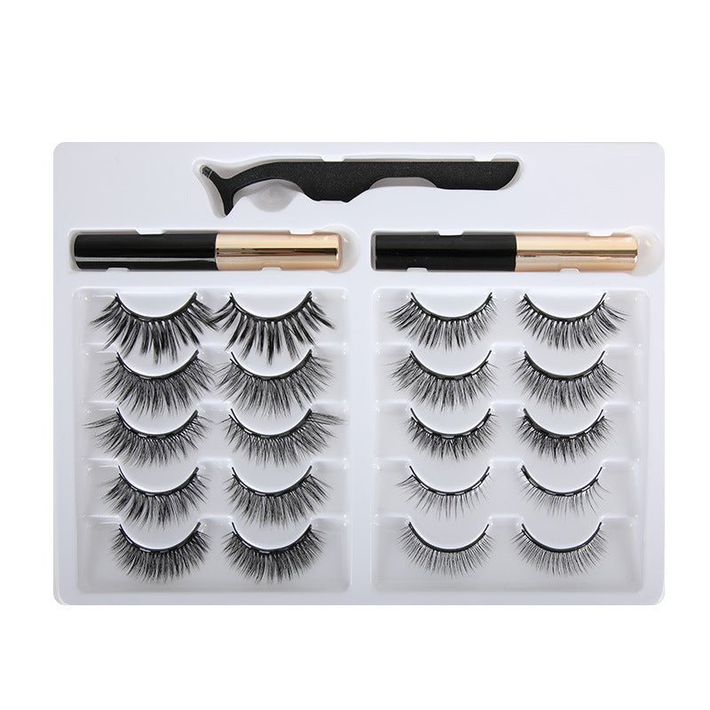 Exclusive 3d Magnet Eyelashes Thick Natural Eyelashes — A — Top View