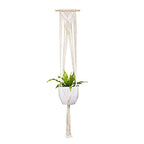 Exclusive 4 Pack - Macrame Hanging Baskets — 4 net pockets — Detail View