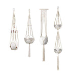 Exclusive 4 Pack - Macrame Hanging Baskets — 4 net pockets — Alternate View 7