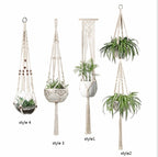 Exclusive 4 Pack - Macrame Hanging Baskets — 4 net pockets — Alternate View 8
