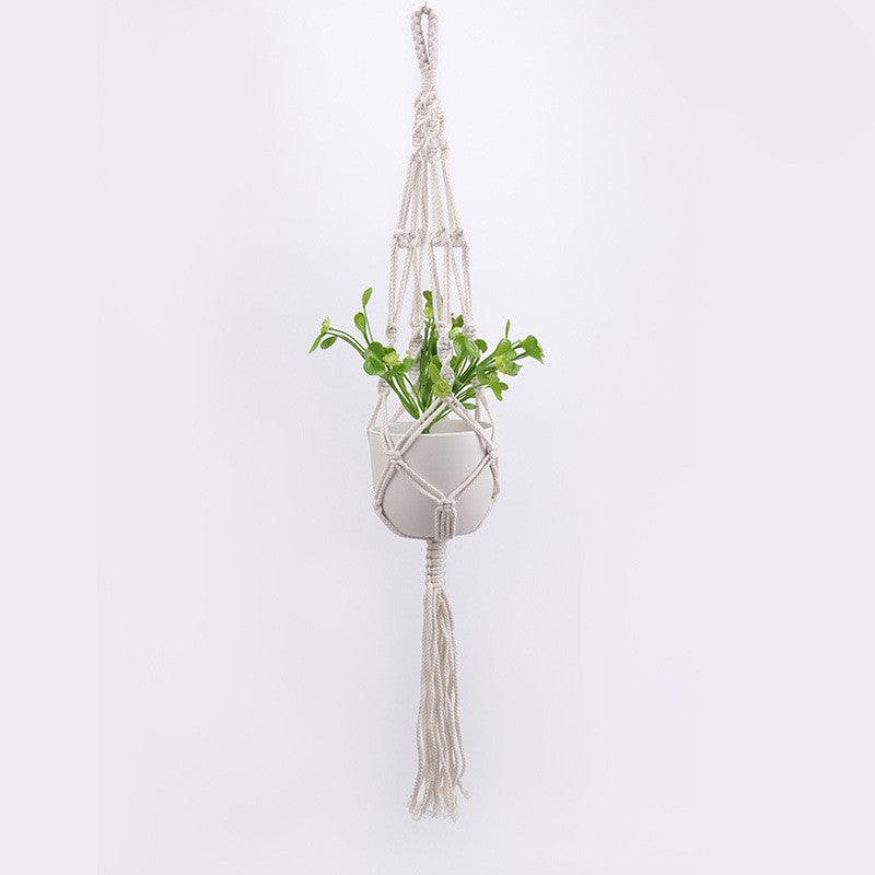 Exclusive 4 Pack - Macrame Plant Hangers & Shelf — 14style — Alternate View 10