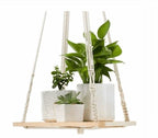 Exclusive 4 Pack - Macrame Plant Hangers & Shelf — 14style — Top View