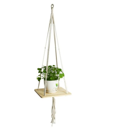 Exclusive 4 Pack - Macrame Plant Hangers & Shelf — 14style — Alternate View 9