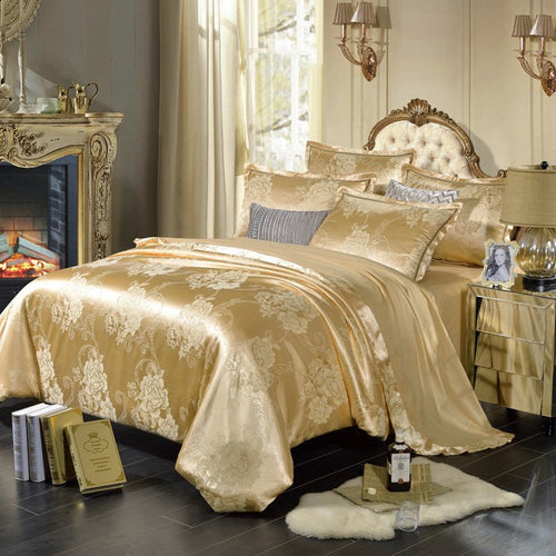 Exclusive 4-Piece Cotton Bedding Set | Luxurious Comfort — Blue — Size 1.8m — Side View