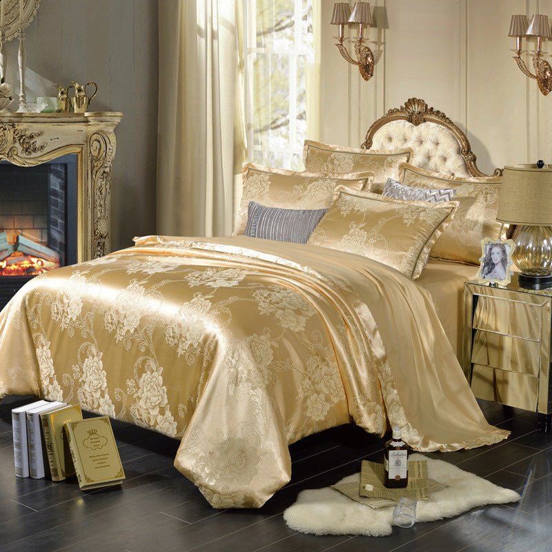 Exclusive 4-Piece Cotton Bedding Set | Luxurious Comfort — Blue — Size 1.8m — Front View
