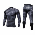 Exclusive Men's Compression Gym Set ? Muscle Fit Athletic Shirt, Shorts & Leggings ? Blue ? Size XL ? Width Long ? Alternate View 15